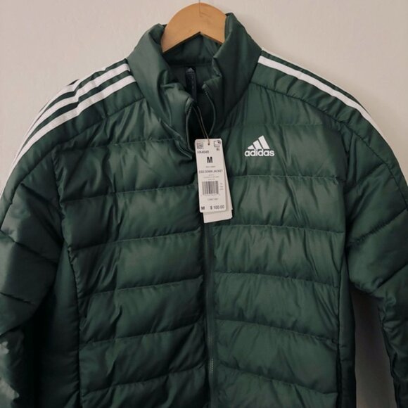 Adidas Essential Down Jacket Hiking Soccer Slim Fit HK4648 Men Size M - NWT - Picture 4 of 11